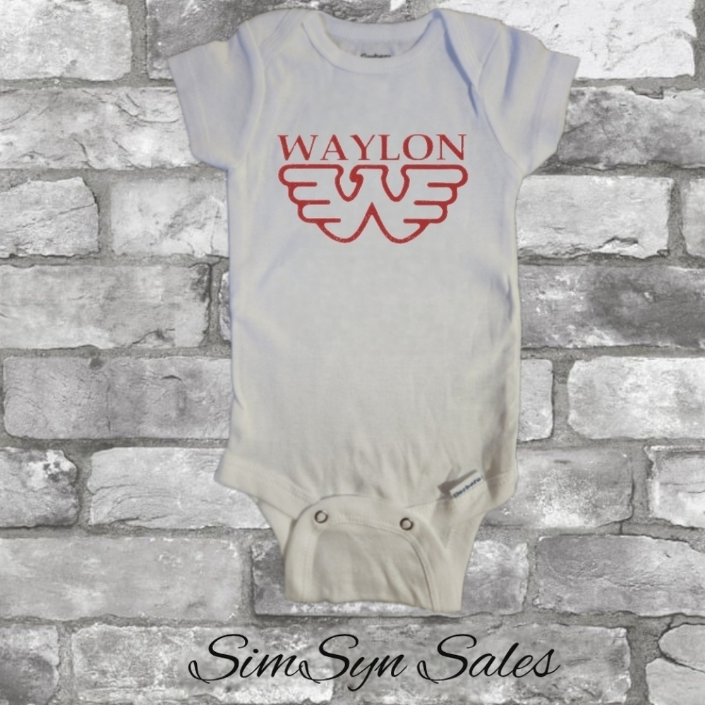 Waylon Jennings Unisex Baby Band Onesie Onepiece Bodysuit 0-3 Months New